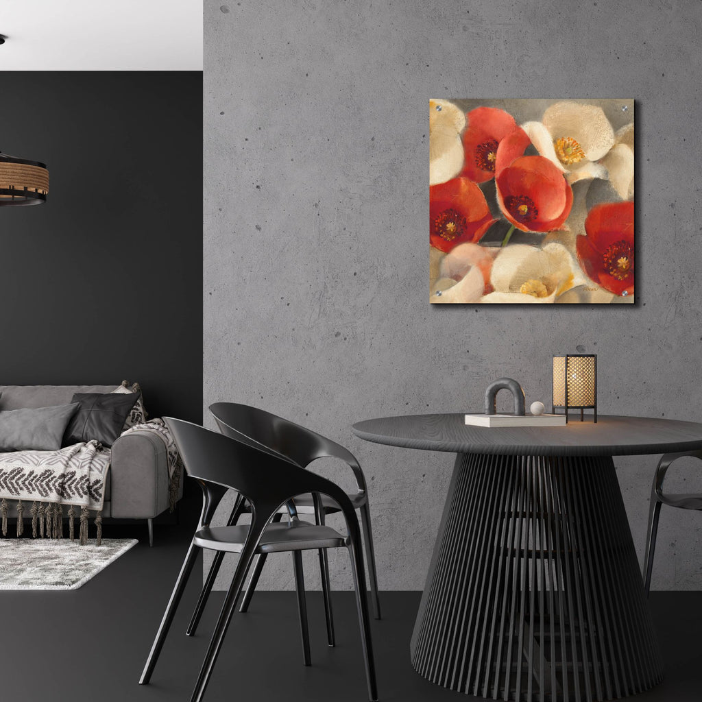 Epic Art 'Poppies Bloom 2'  by Albena Hristova Acrylic Glass Wall Art, 24x24 room view