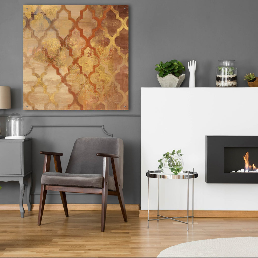 Epic Art 'Gilded Rockin Moroccan'  by Albena Hristova Acrylic Glass Wall Art, 36x36 room view