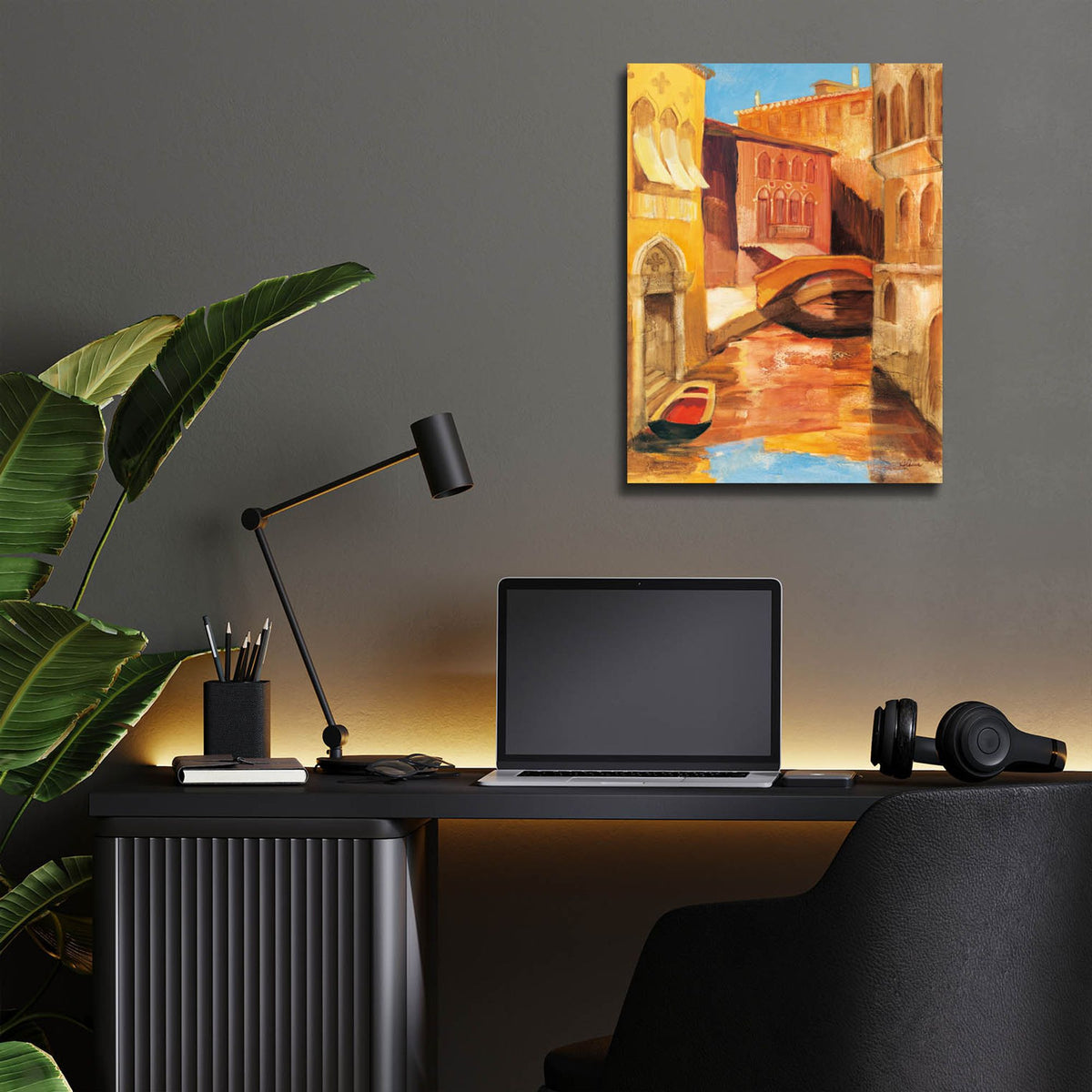Epic Art 'Morning On The Canal 1'  by Albena Hristova Acrylic Glass Wall Art, 12x16 room view