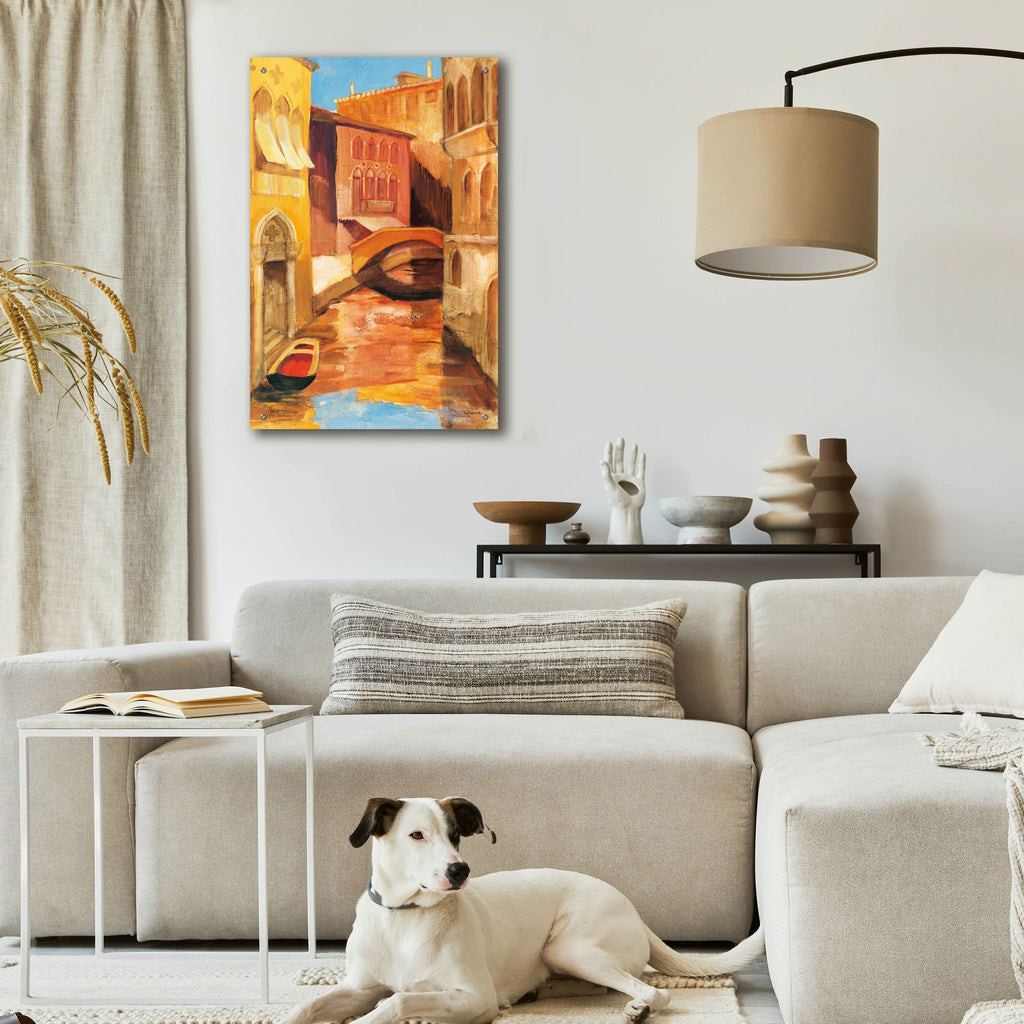 Epic Art 'Morning On The Canal 1'  by Albena Hristova Acrylic Glass Wall Art, 24x36 room view