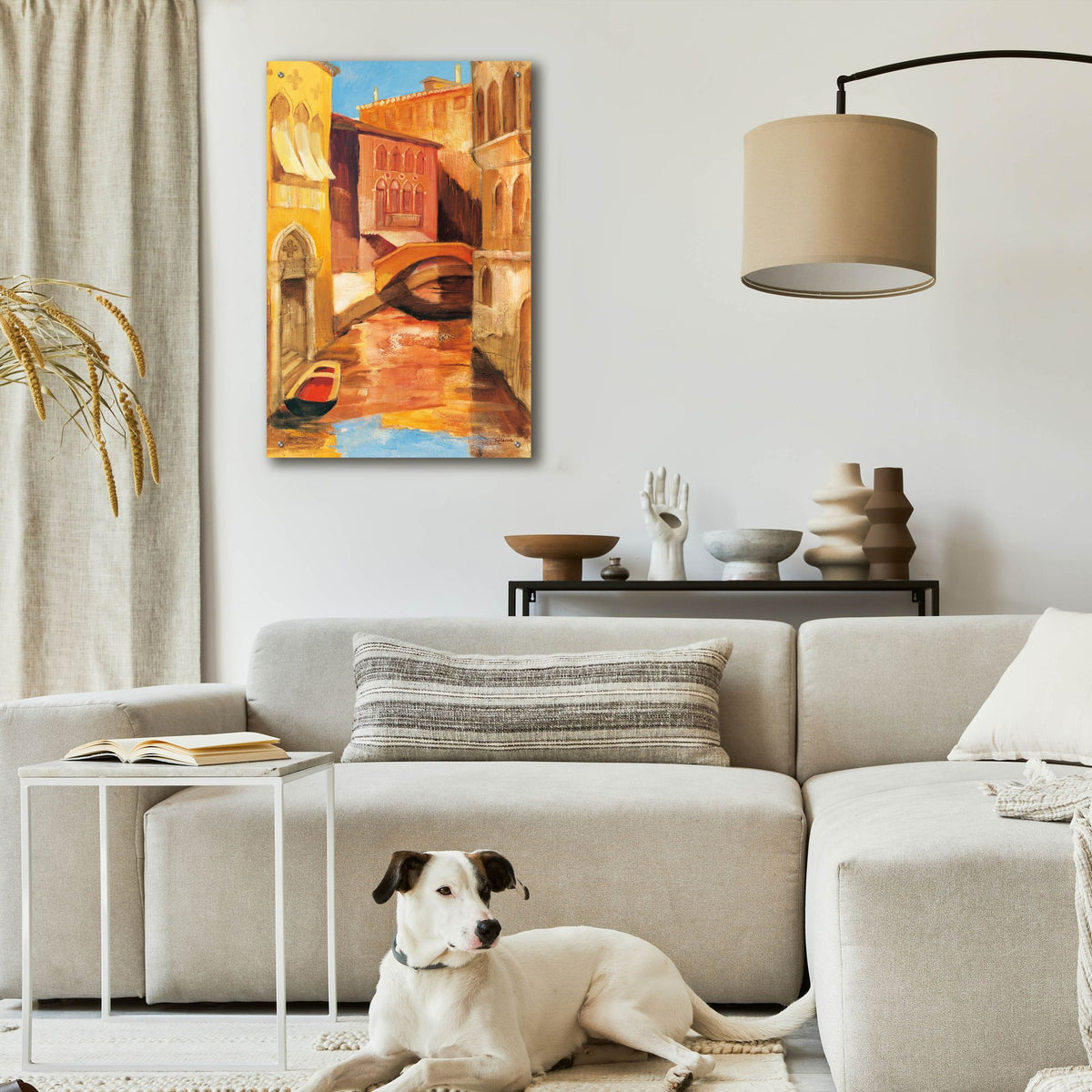 Epic Art 'Morning On The Canal 1'  by Albena Hristova Acrylic Glass Wall Art, 24x36 room view