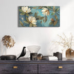 Epic Art 'Floating Magnolias'  by Albena Hristova Acrylic Glass Wall Art, 48x24 room view