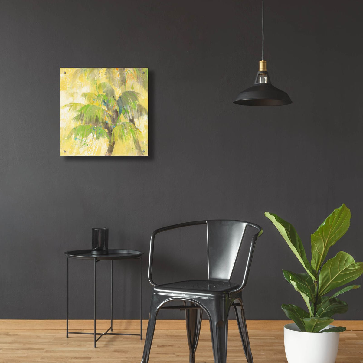 Breezy Palm 2 by Albena Hristova - 24x24 acrylic wall art in a room