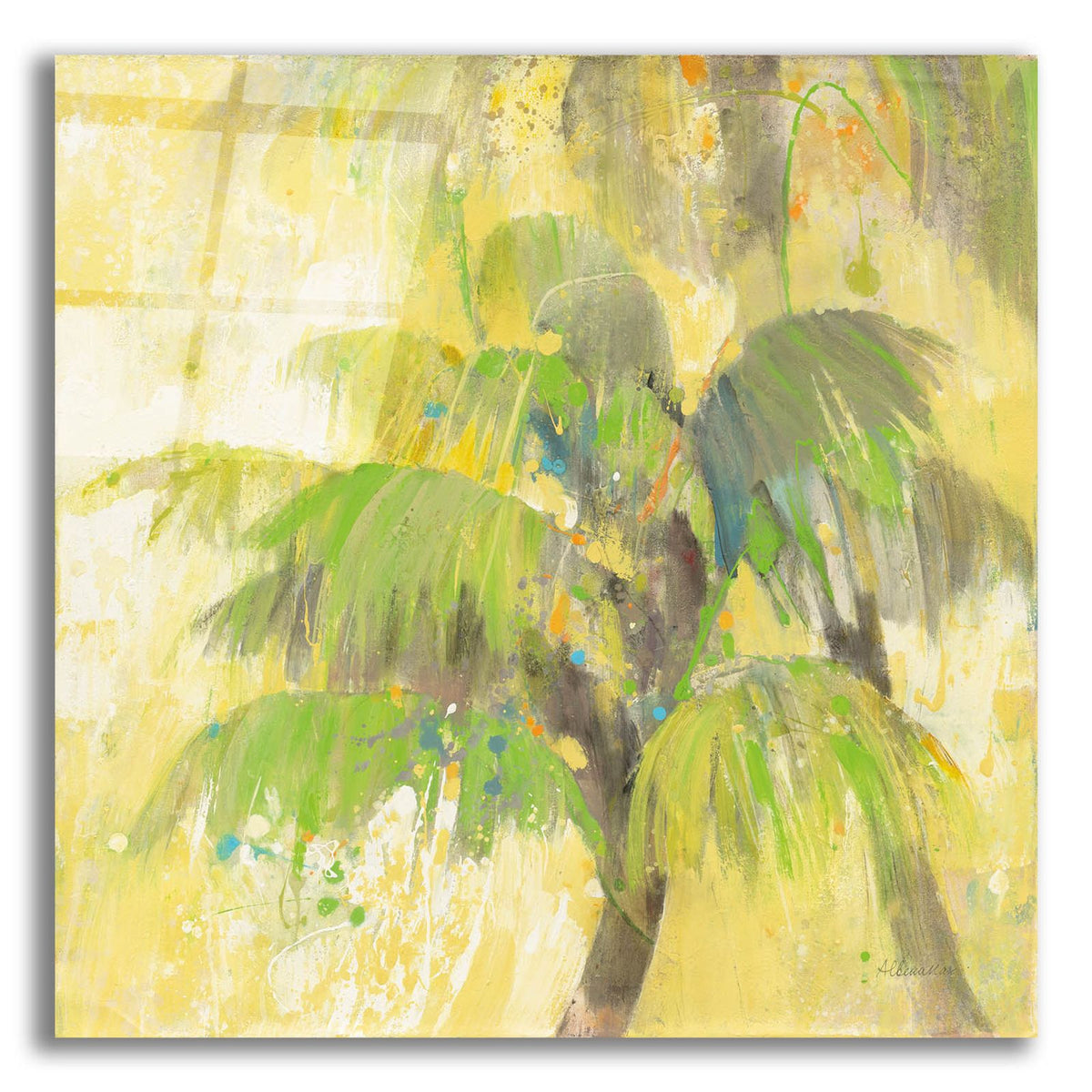 Epic Art 'Breezy Palm 2'  by Albena Hristova Acrylic Glass Wall Art