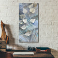 Silver Leaves 1 by Albena Hristova - 12x24 acrylic wall art in a room