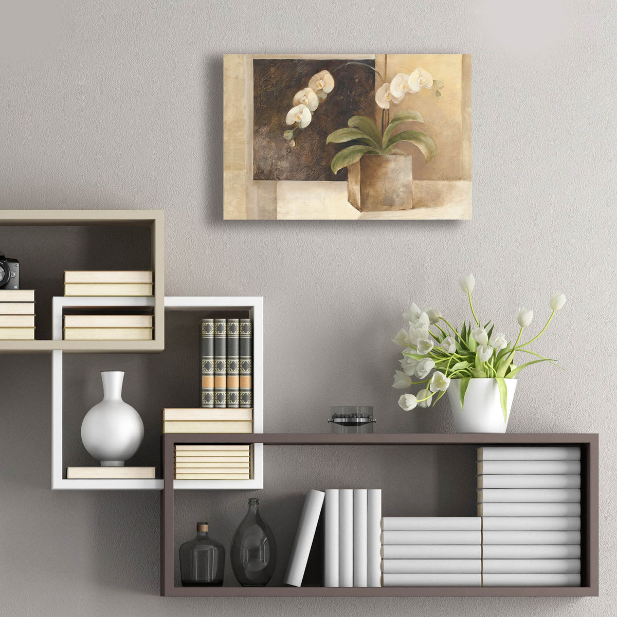 Epic Art 'Contemporary Orchid'  by Albena Hristova Acrylic Glass Wall Art, 24x16 room view
