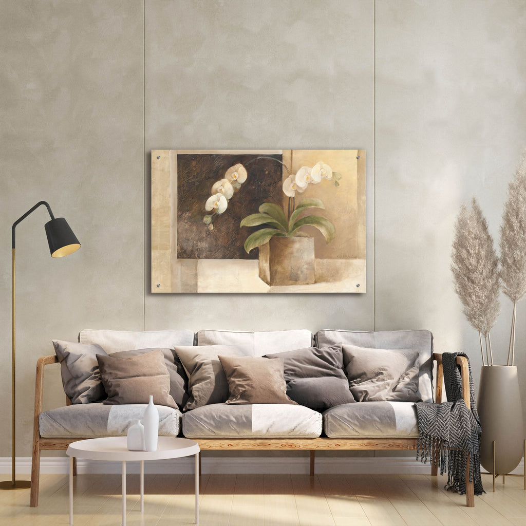 Epic Art 'Contemporary Orchid'  by Albena Hristova Acrylic Glass Wall Art, 36x24 room view