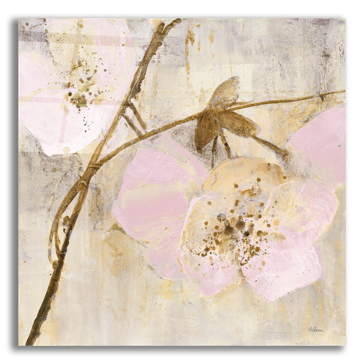 Epic Art 'Elegance 2 Pink'  by Albena Hristova Acrylic Glass Wall Art