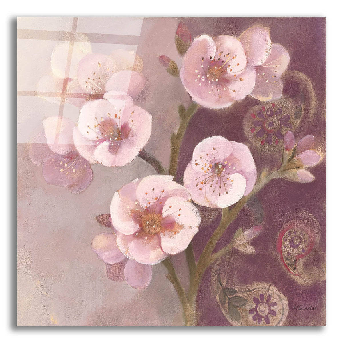 Epic Art 'Gypsy Blossoms 2'  by Albena Hristova Acrylic Glass Wall Art