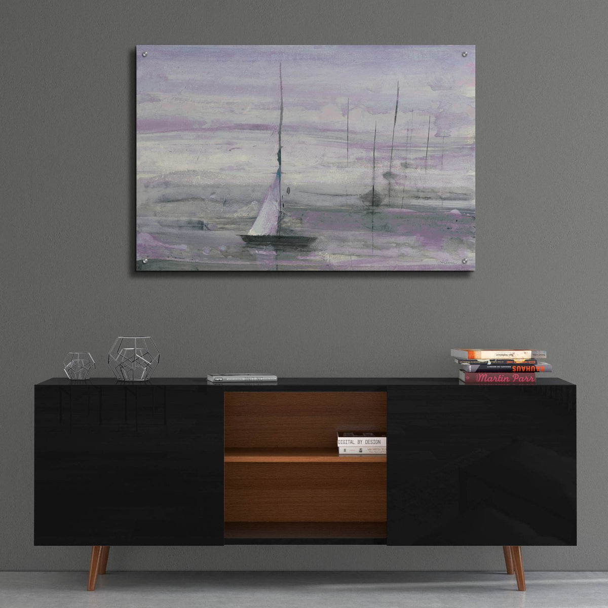 Ice Sailing Purple by Albena Hristova - 36x24 acrylic wall art in a room
