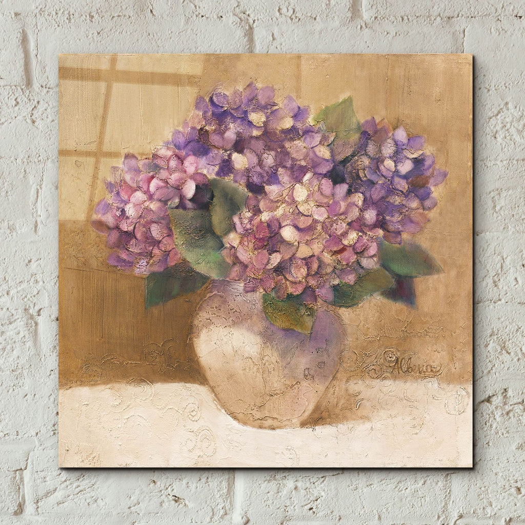 Purple Bouquet 1 by Albena Hristova - 12x12 acrylic wall art in a room