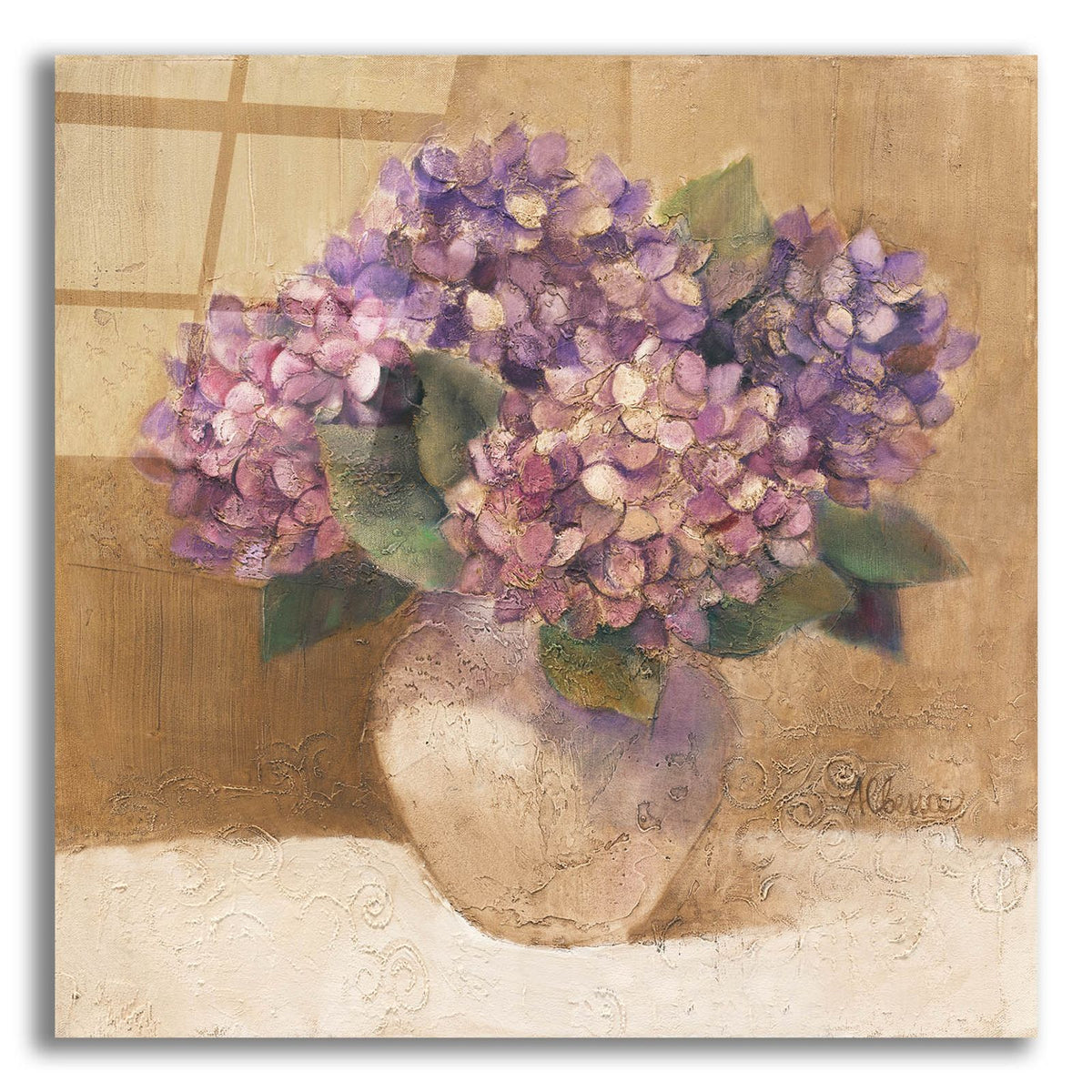Purple Bouquet 1 by Albena Hristova acrylic glass wall art
