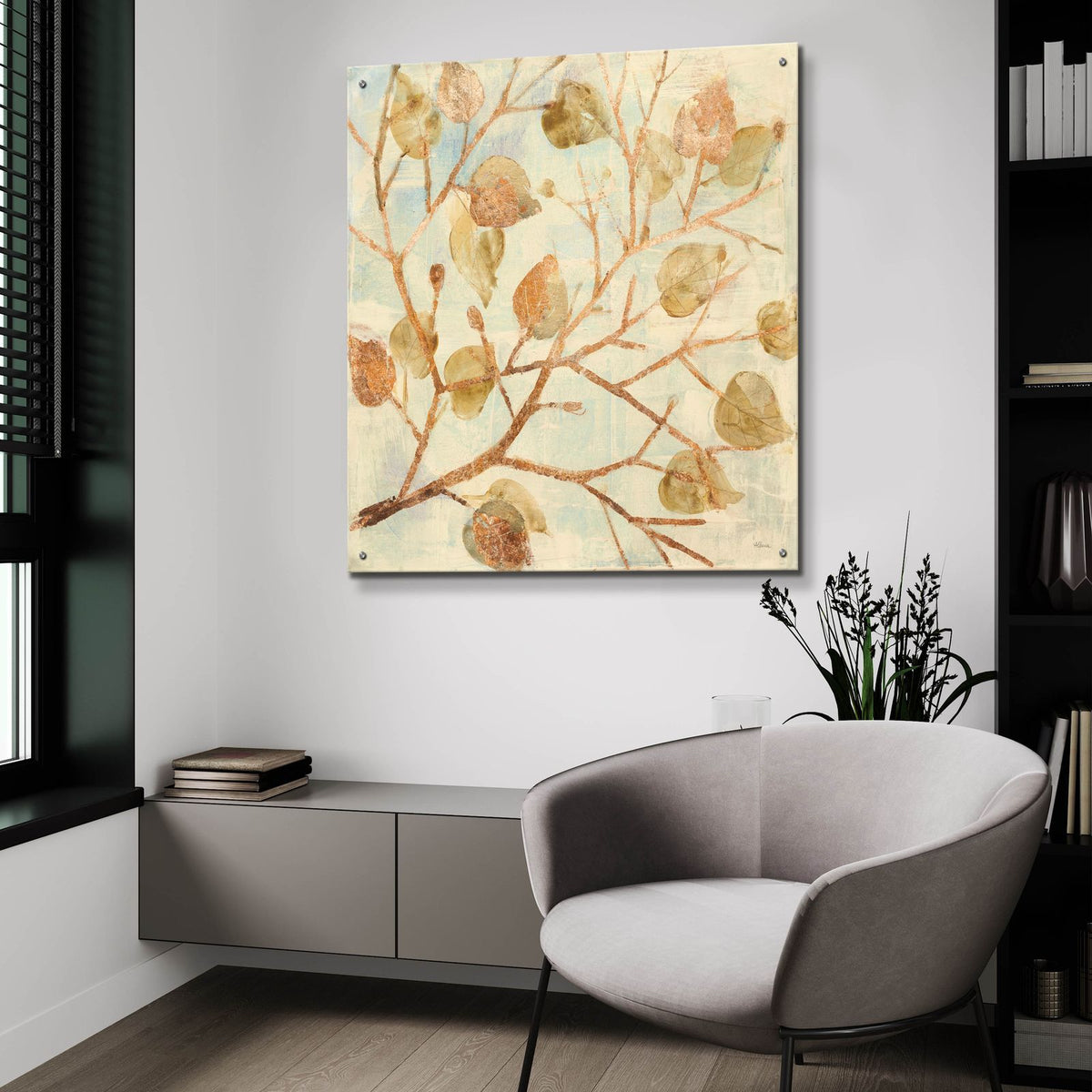 Shimmering 3 by Albena Hristova - 36x36 acrylic wall art in a room