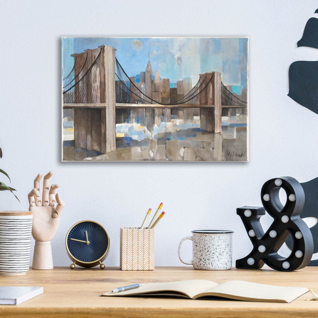 Spanning The East River by Albena Hristova - 16x12 acrylic wall art in a room
