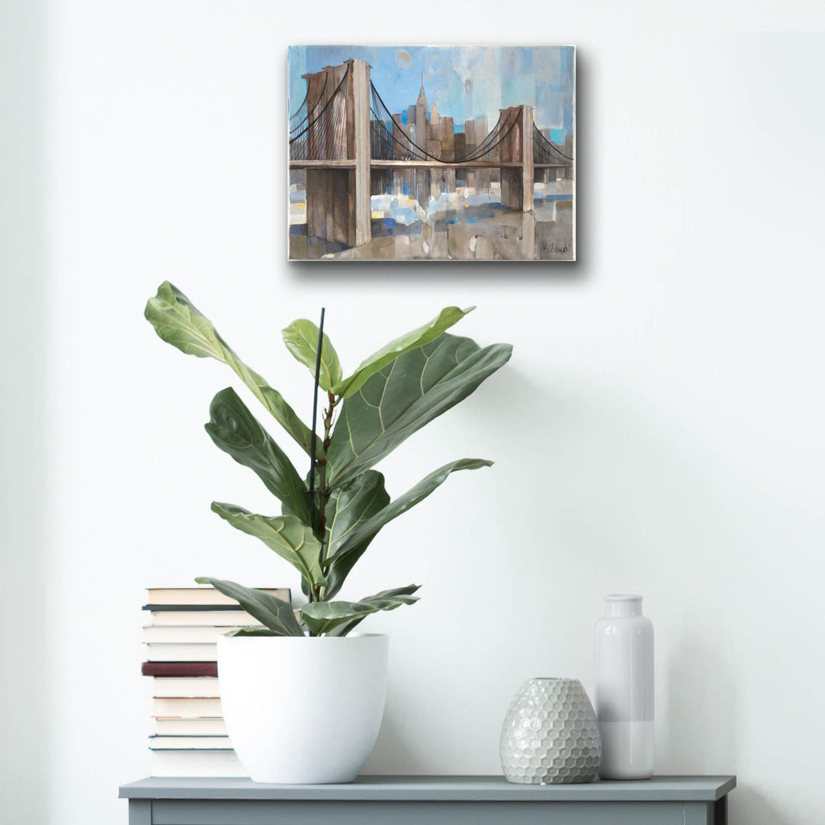 Epic Art 'Spanning The East River'  by Albena Hristova Acrylic Glass Wall Art,16x12