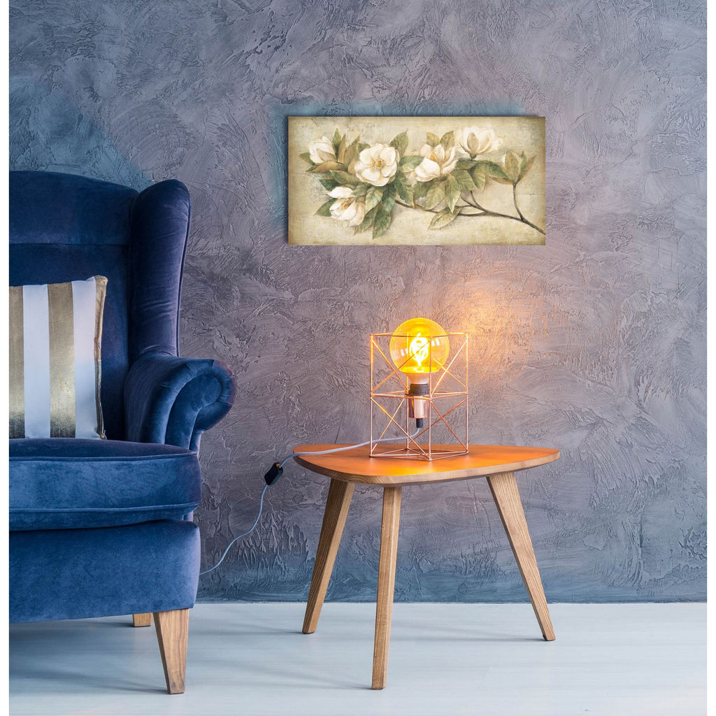Sugar Magnolia Vintage by Albena Hristova - 24x12 acrylic wall art in a room