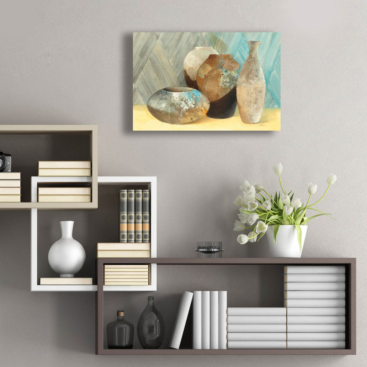 Epic Art 'Raku Study 3'  by Albena Hristova Acrylic Glass Wall Art, 24x16 room view