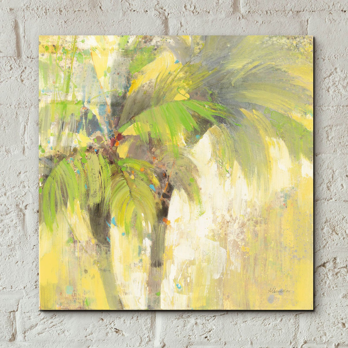 Breezy Palm 1 by Albena Hristova - 12x12 acrylic wall art in a room