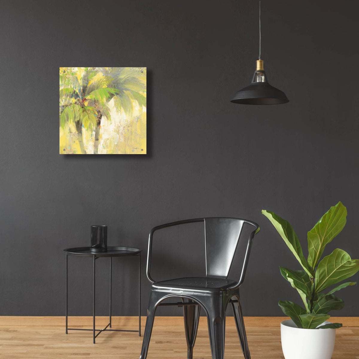 Breezy Palm 1 by Albena Hristova - 24x24 acrylic wall art in a room