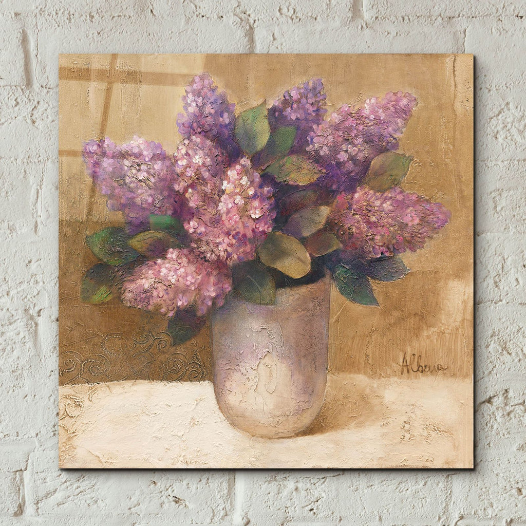 Purple Bouquet 2 by Albena Hristova - 12x12 acrylic wall art in a room