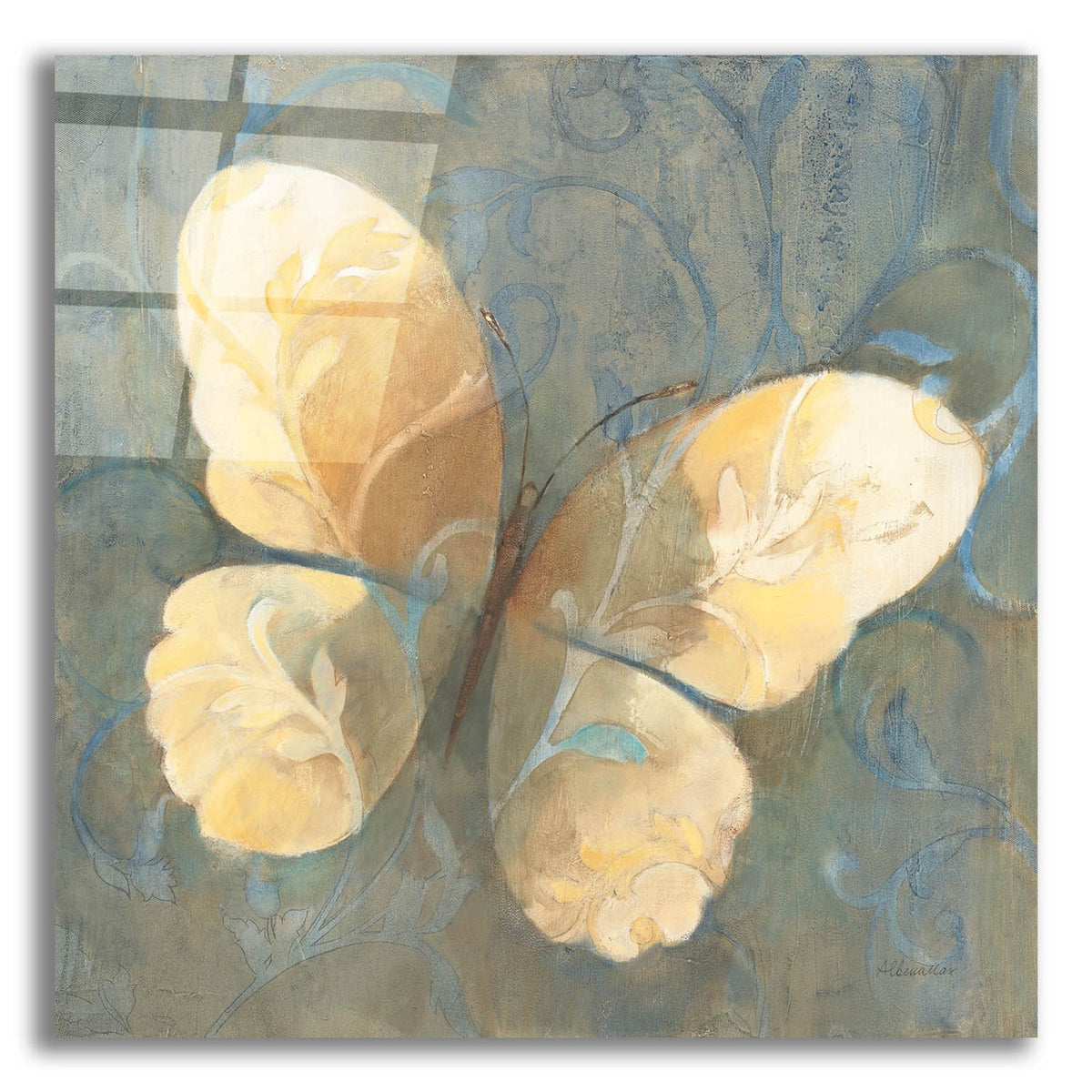 Damask Butterfly 2 by Albena Hristova acrylic glass wall art