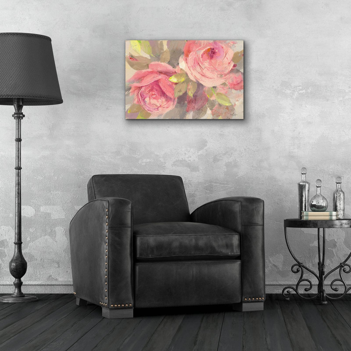 June Roses 2 by Albena Hristova - 24x16 acrylic wall art in a room