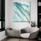 Silver Springs 2 Blue Green by Albena Hristova - 36x36 acrylic wall art in a room