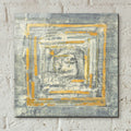 Gold Tapestry I Gold And White by Albena Hristova - 12x12 acrylic wall art in a room