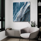 Splash Indigo by Albena Hristova - 36x36 acrylic wall art in a room
