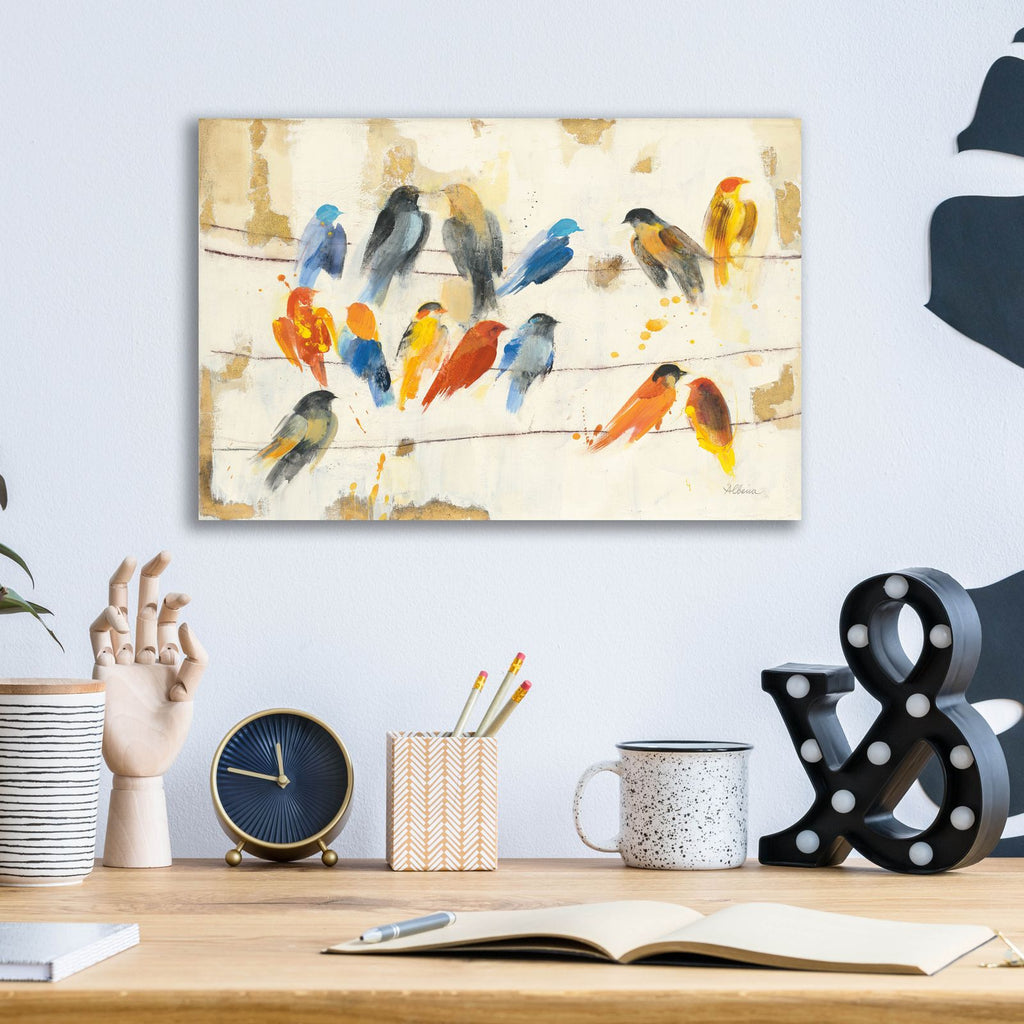 Town Meeting by Albena Hristova - 16x12 acrylic wall art in a room