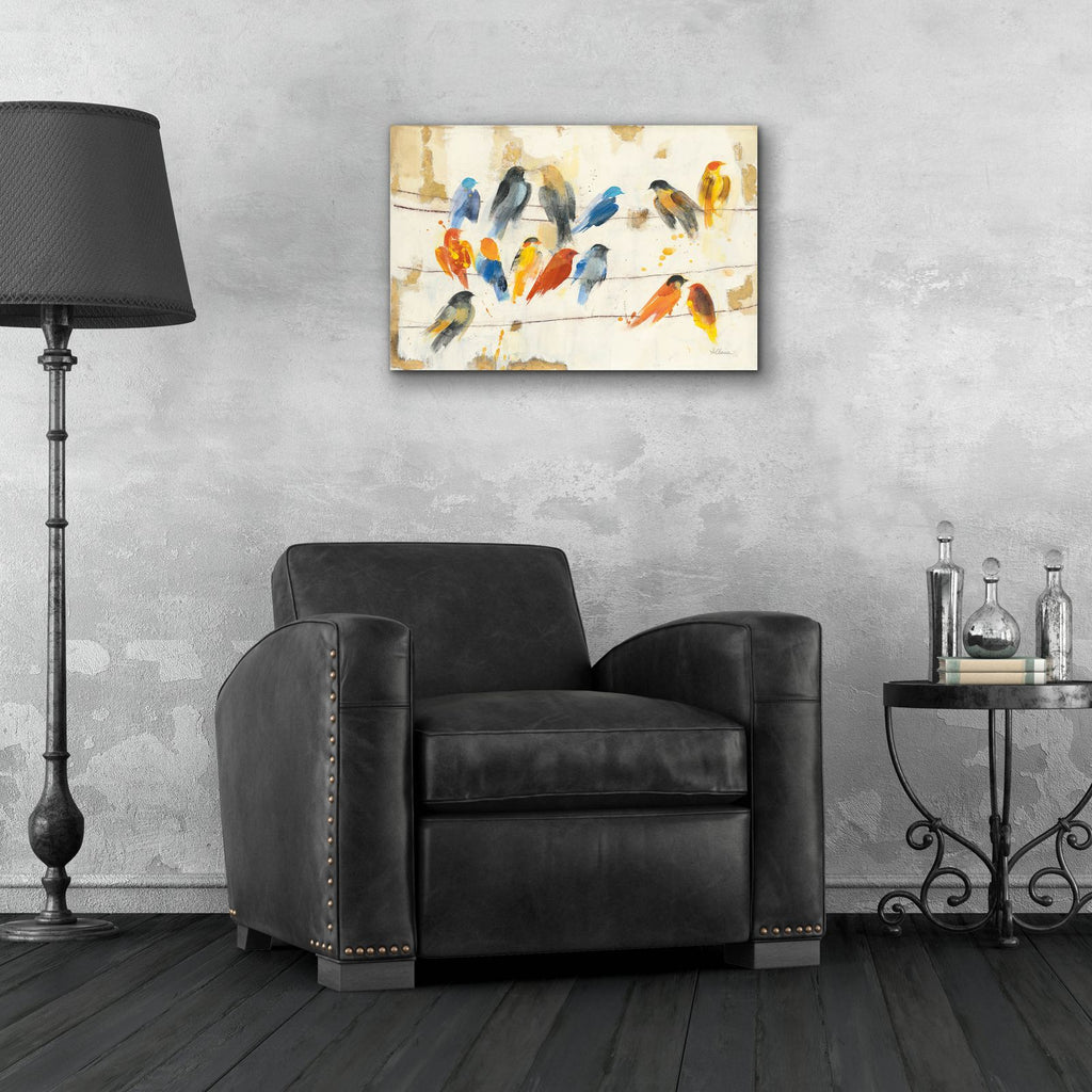 Town Meeting by Albena Hristova - 24x16 acrylic wall art in a room