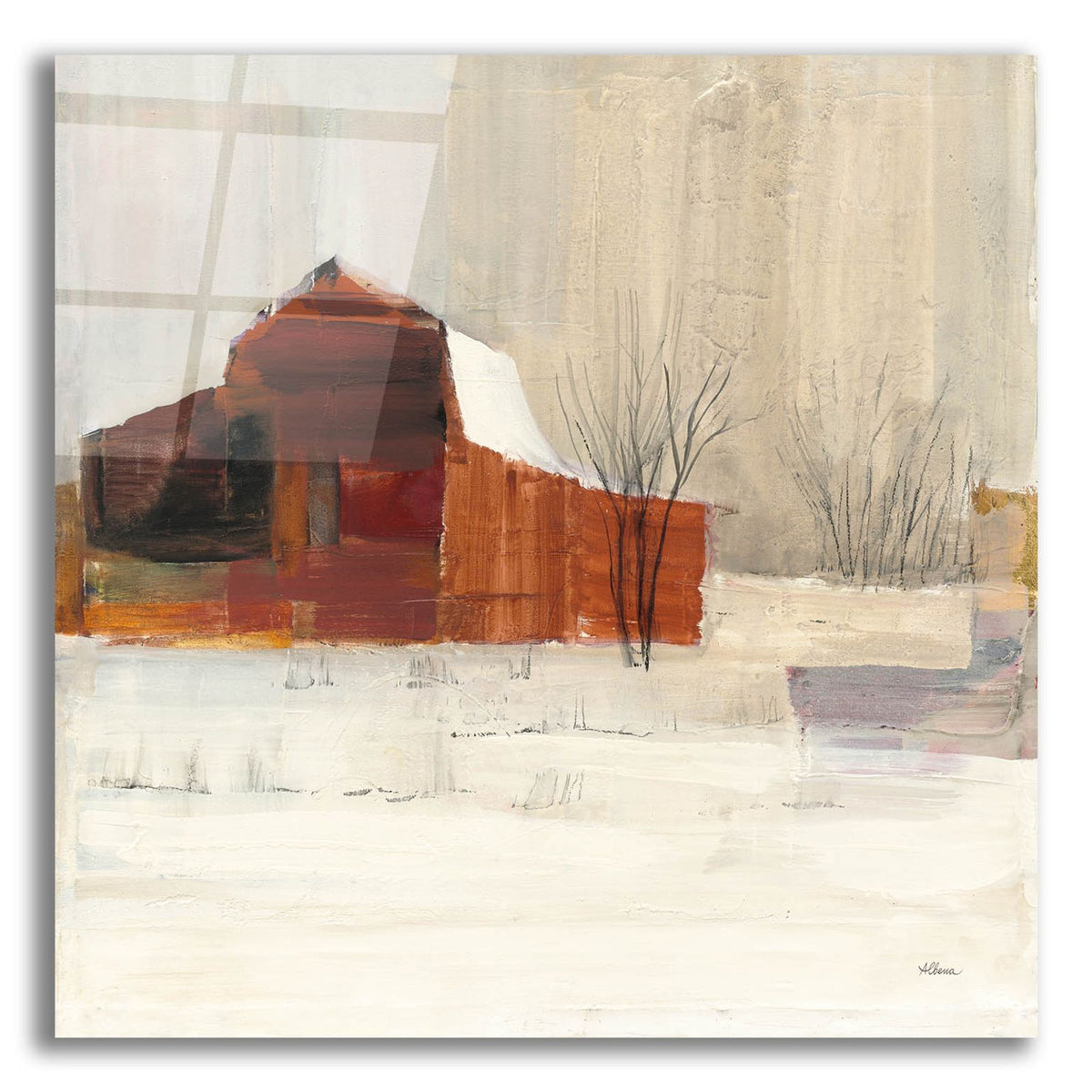 Winter On The Farm by Albena Hristova acrylic glass wall art