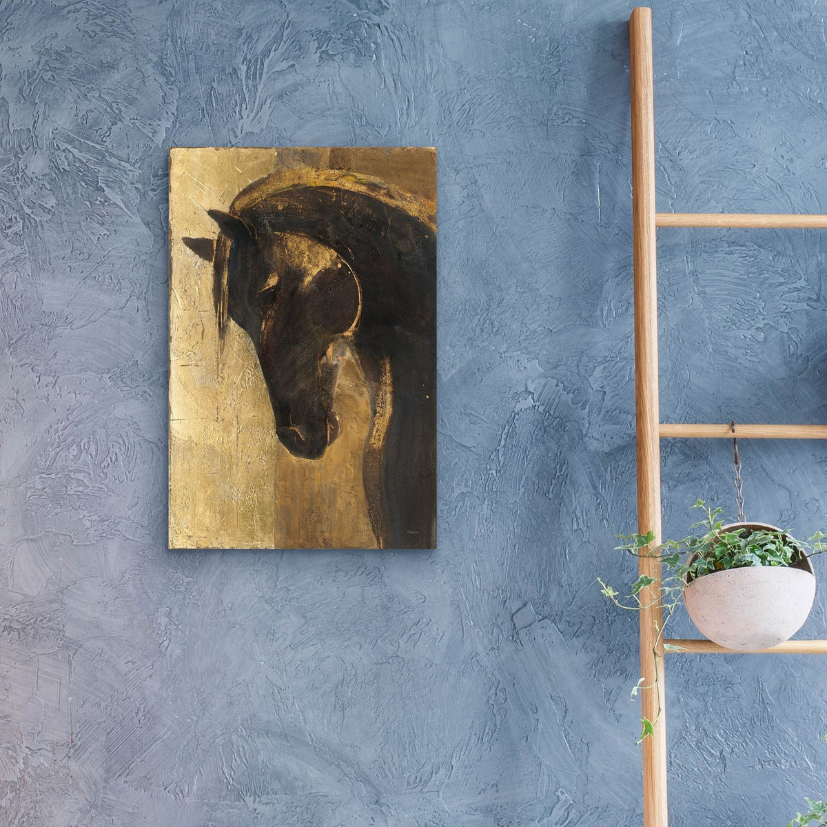 Trojan Horse 2 Gold by Albena Hristova - 16x24 acrylic wall art in a room