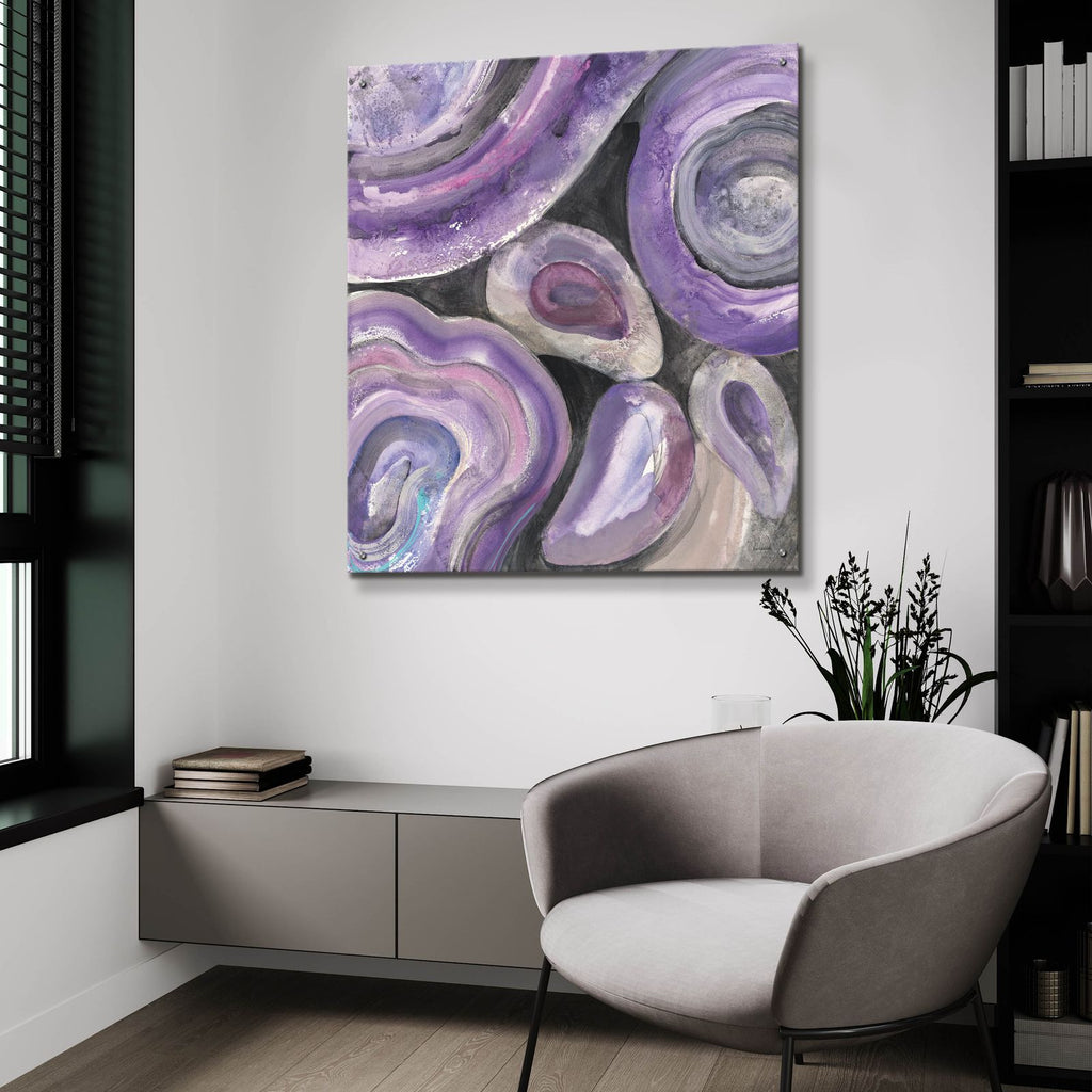 Circle Rain V2 by Albena Hristova - 36x36 acrylic wall art in a room