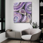 Circle Rain V2 by Albena Hristova - 36x36 acrylic wall art in a room