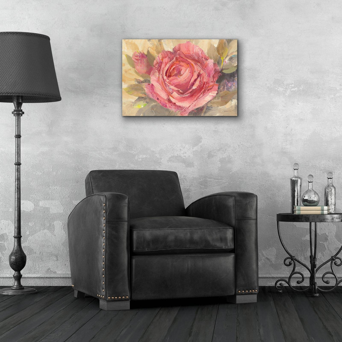 June Roses 1 by Albena Hristova - 24x16 acrylic wall art in a room