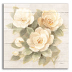 Ivory Camelia On Wood by Albena Hristova acrylic glass wall art