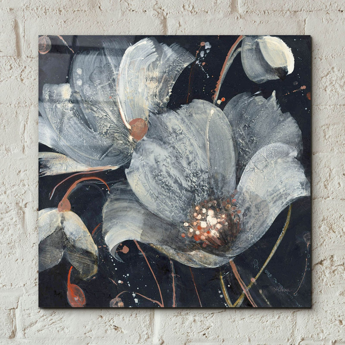 Translucent Poppies by Albena Hristova - 12x12 acrylic wall art in a room
