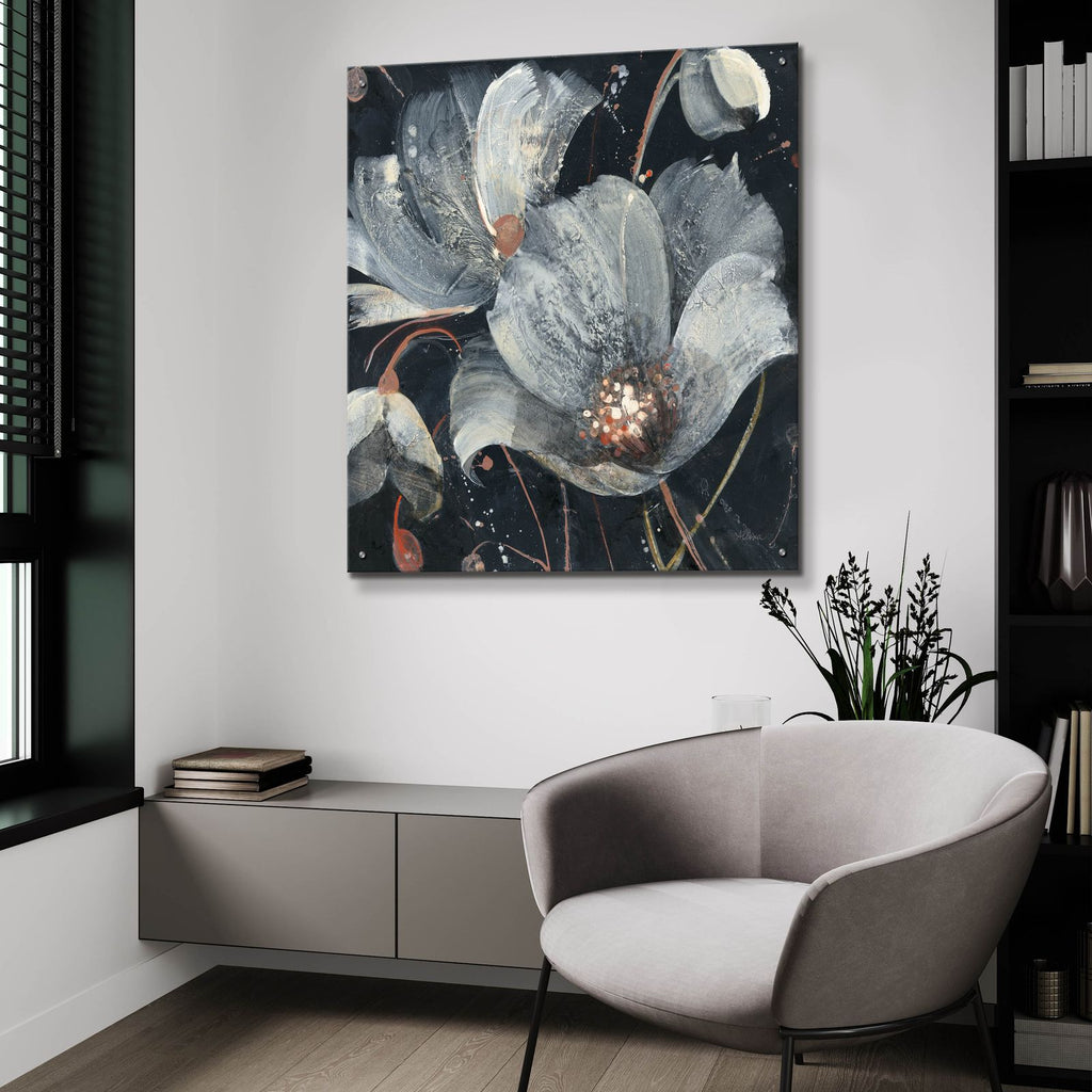 Translucent Poppies by Albena Hristova - 36x36 acrylic wall art in a room
