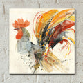Festive Rooster 2 by Albena Hristova - 12x12 acrylic wall art in a room