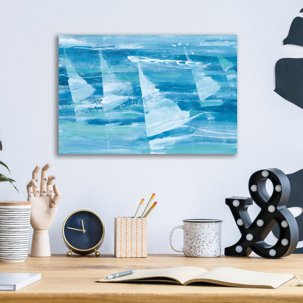 Summer Sail 3 Blue by Albena Hristova - 16x12 acrylic wall art in a room