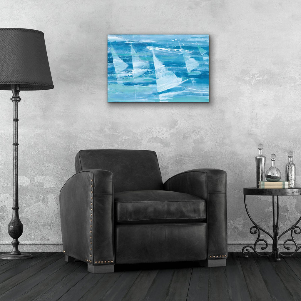 Summer Sail 3 Blue by Albena Hristova - 24x16 acrylic wall art in a room