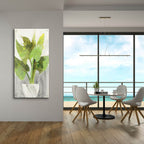 Tropical Planter 1 by Albena Hristova - 24x48 acrylic wall art in a room
