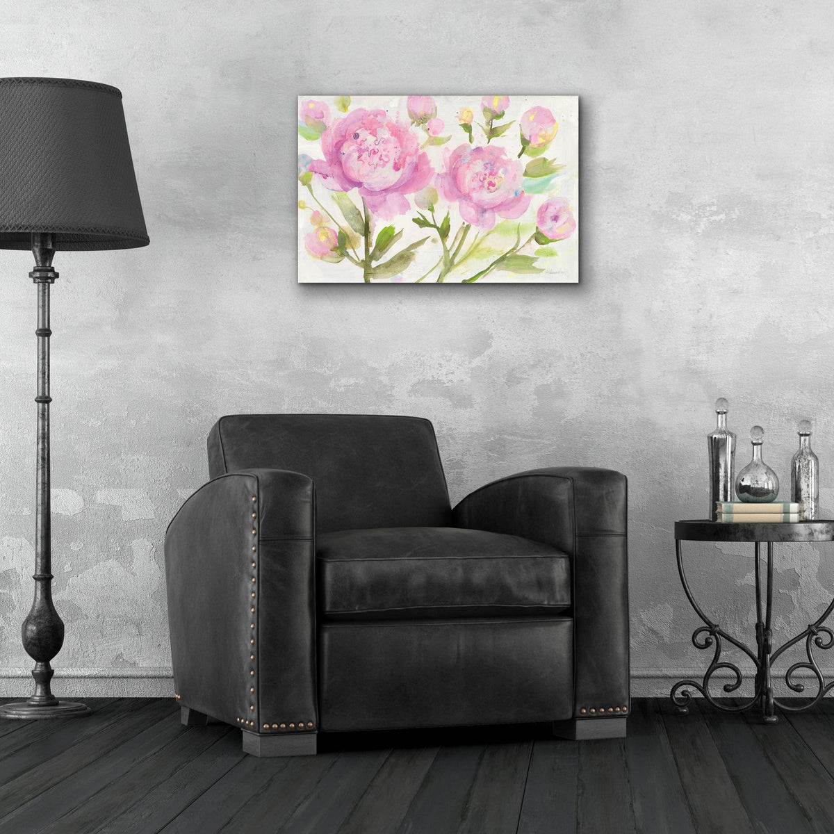 Bright Peonies by Albena Hristova - 24x16 acrylic wall art in a room