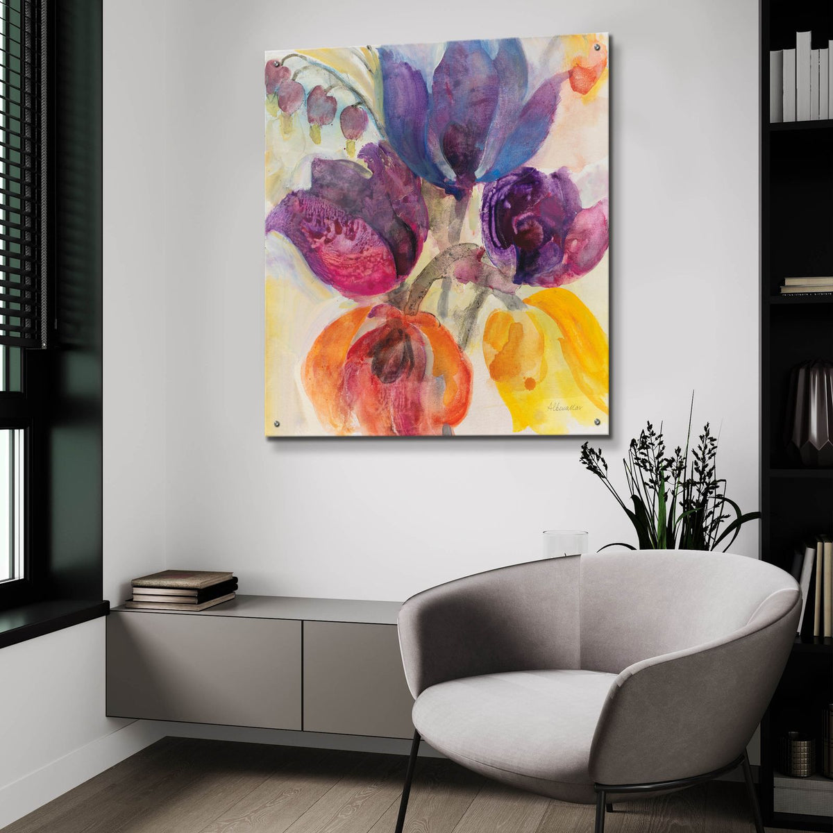 Late Summer 1 by Albena Hristova - 36x36 acrylic wall art in a room