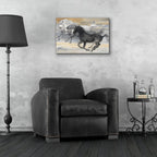 Prancing Trio by Albena Hristova - 24x16 acrylic wall art in a room