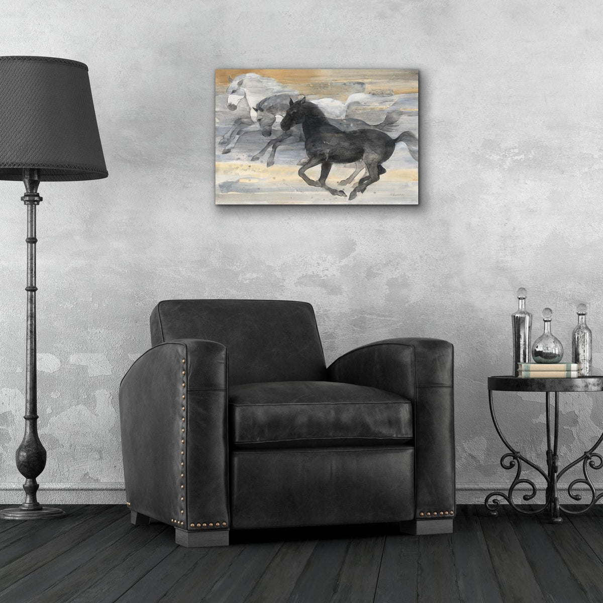 Prancing Trio by Albena Hristova - 24x16 acrylic wall art in a room