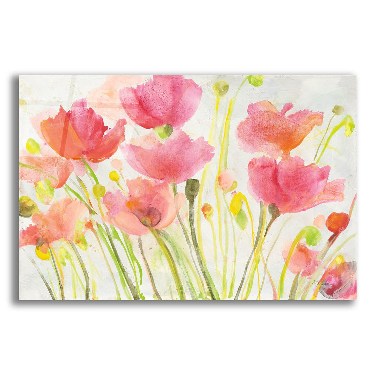 Fluorescent Poppies by Albena Hristova acrylic glass wall art