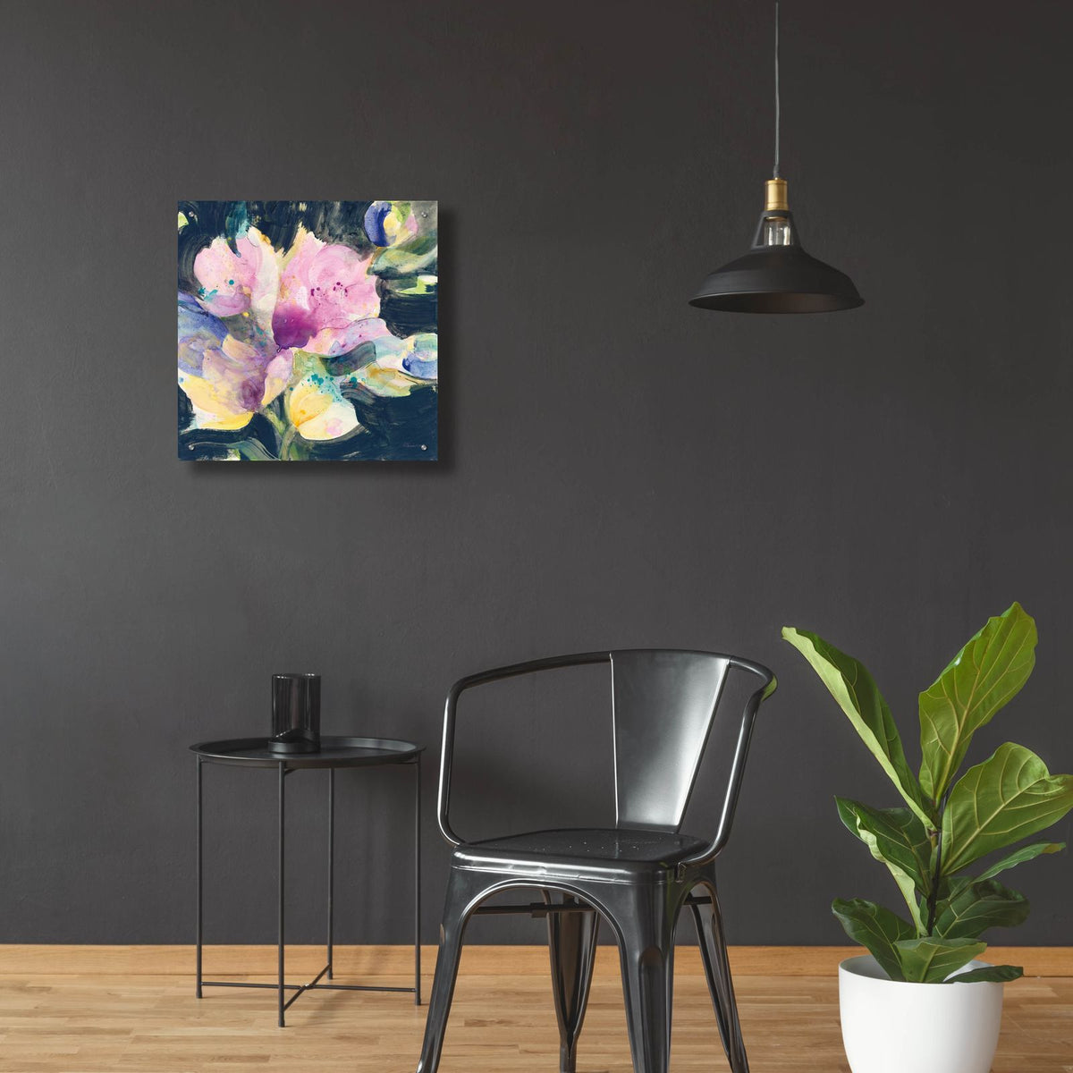 Tulip Splash by Albena Hristova - 24x24 acrylic wall art in a room