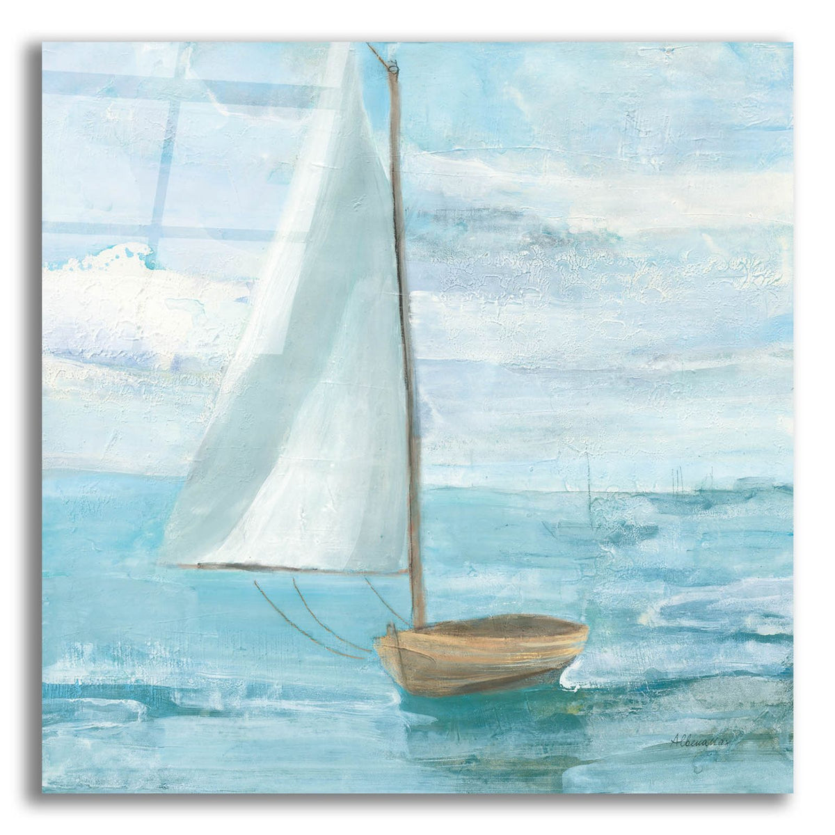 Silver Sail Bright by Albena Hristova acrylic glass wall art